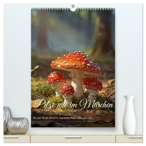 Pilze wie im Märchen (hochwertiger Premium Wandkalender 2027 DIN A2 hoch), Kunstdruck in Hochglanz
