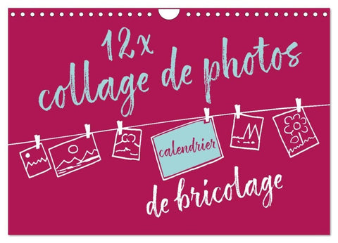 12 x collage de photos - calendrier de bricolage (Calendrier mural 2027 DIN A4 vertical), CALVENDO calendrier mensuel