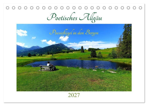 Poetisches Allgäu (Tischkalender 2027 DIN A5 quer), CALVENDO Monatskalender