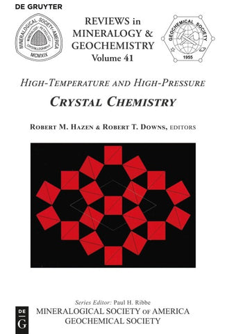 High-Temperature and High Pressure Crystal Chemistry