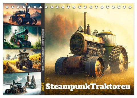 Steampunktraktoren (Tischkalender 2027 DIN A5 quer), CALVENDO Monatskalender