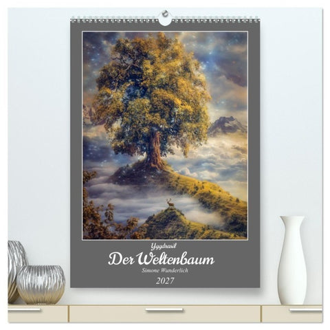 Yggdrasil - Der Baum des Lebens (hochwertiger Premium Wandkalender 2027 DIN A2 hoch), Kunstdruck in Hochglanz