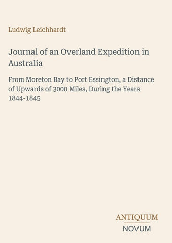 Journal of an Overland Expedition in Australia
