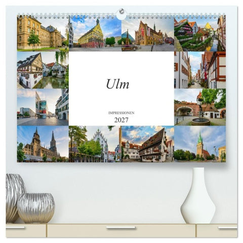 Ulm Impressionen (hochwertiger Premium Wandkalender 2027 DIN A2 quer), Kunstdruck in Hochglanz