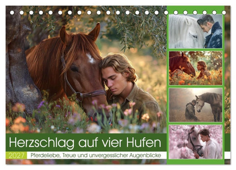 Herzschlag auf vier Hufen (Tischkalender 2027 DIN A5 quer), CALVENDO Monatskalender