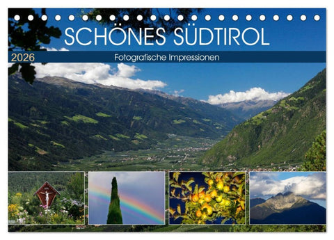 Schönes Südtirol (Tischkalender 2026 DIN A5 quer), CALVENDO Monatskalender