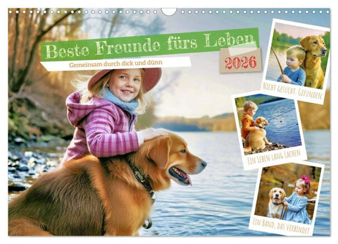 Beste Freunde fürs Leben (Wandkalender 2026 DIN A3 quer), CALVENDO Monatskalender