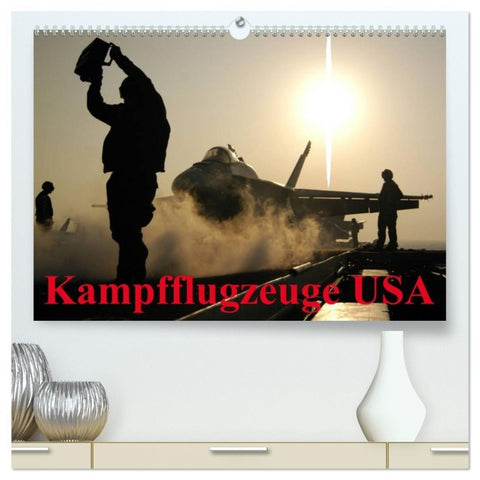 Kampfflugzeuge USA (hochwertiger Premium Wandkalender 2026 DIN A2 quer), Kunstdruck in Hochglanz