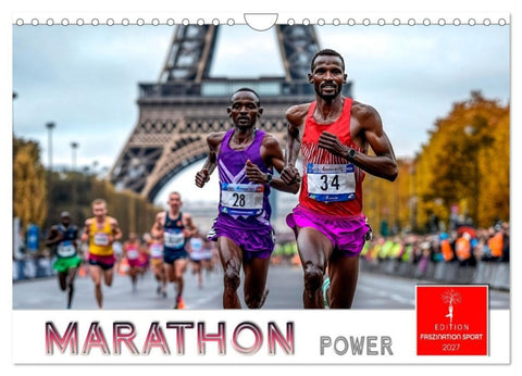 Marathon Power (Wandkalender 2027 DIN A4 quer), CALVENDO Monatskalender