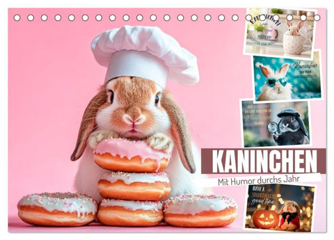 KANINCHEN Mit Humor durchs Jahr (Tischkalender 2027 DIN A5 quer), CALVENDO Monatskalender