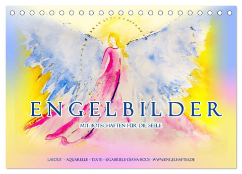 Engelbilder mit Botschaften für die Seele (Tischkalender 2027 DIN A5 quer), CALVENDO Monatskalender
