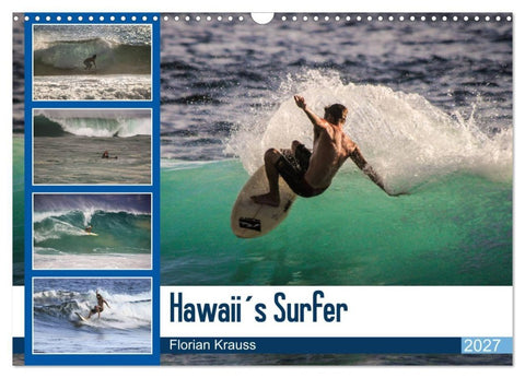 Hawaii´s Surfer (Wandkalender 2027 DIN A3 quer), CALVENDO Monatskalender