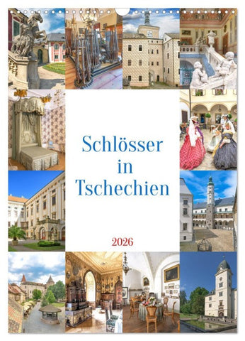 Schösser in Tschechien (Wandkalender 2026 DIN A3 hoch), CALVENDO Monatskalender