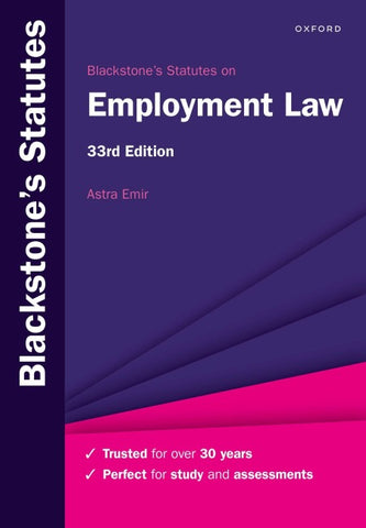 Blackstone's Statutes on Employment Law