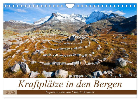Kraftplätze in den Bergen (Wandkalender 2026 DIN A4 quer), CALVENDO Monatskalender