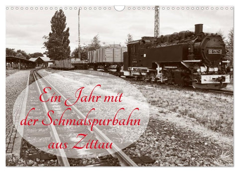 Ein Jahr mit der Schmalspurbahn aus Zittau (Wandkalender 2026 DIN A3 quer), CALVENDO Monatskalender