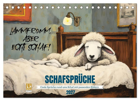 Schafsprüche (Tischkalender 2027 DIN A5 quer), CALVENDO Monatskalender