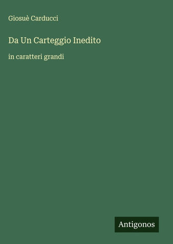 Da Un Carteggio Inedito