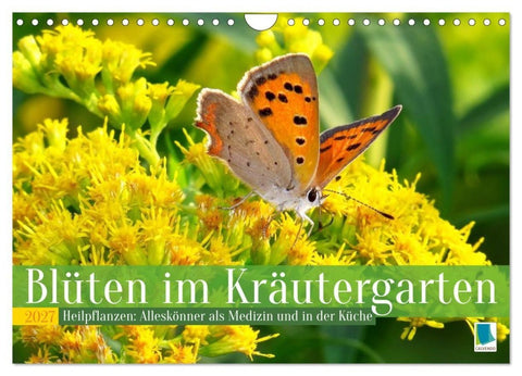 Blüten im Kräutergarten (Wandkalender 2027 DIN A4 quer), CALVENDO Monatskalender
