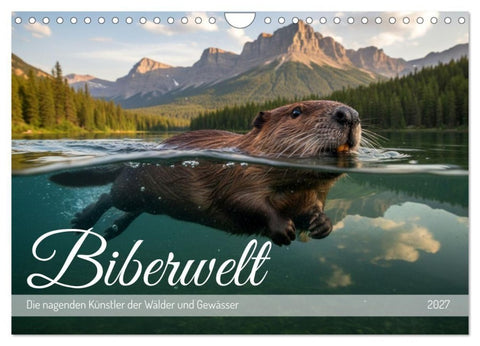 Biberwelt (Wandkalender 2027 DIN A4 quer), CALVENDO Monatskalender