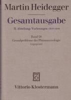 Grundprobleme der Phänomenologie (Wintersemester 1919/20)