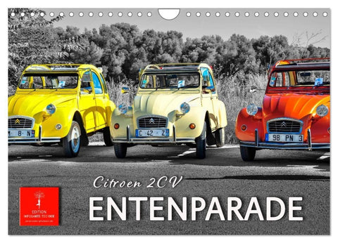 Citroën 2CV - Entenparade (Wandkalender 2027 DIN A4 quer), CALVENDO Monatskalender