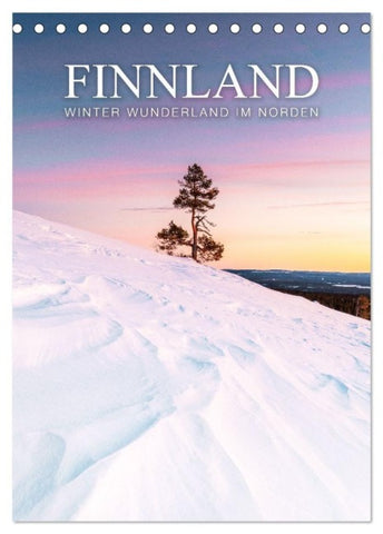 Finnland - Winter Wunderland (Tischkalender 2027 DIN A5 hoch), CALVENDO Monatskalender