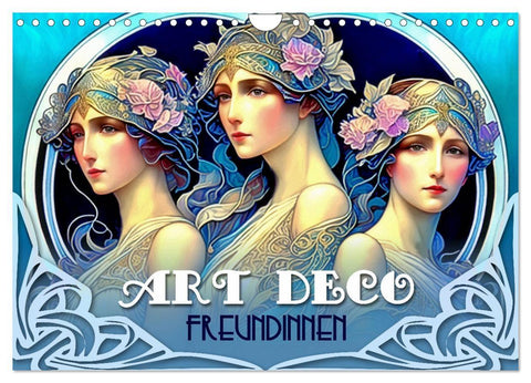 Art Deco Freundinnen (Wandkalender 2027 DIN A4 quer), CALVENDO Monatskalender
