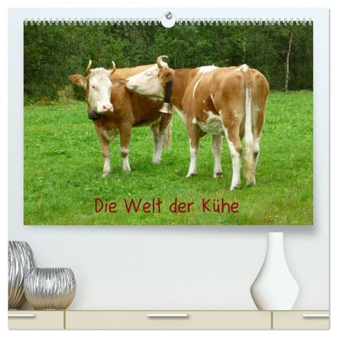 Die Welt der Kühe (hochwertiger Premium Wandkalender 2027 DIN A2 quer), Kunstdruck in Hochglanz