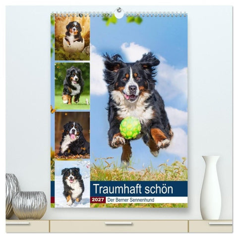 Traumhaft schön - Der Berner Sennenhund (hochwertiger Premium Wandkalender 2027 DIN A2 hoch), Kunstdruck in Hochglanz