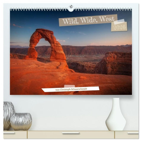 Wild, Wide, West (hochwertiger Premium Wandkalender 2026 DIN A2 quer), Kunstdruck in Hochglanz