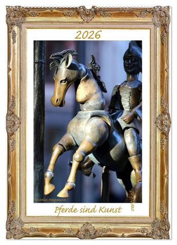 Pferde sind Kunst - vertikal (Wandkalender 2026 DIN A2 hoch), CALVENDO Monatskalender