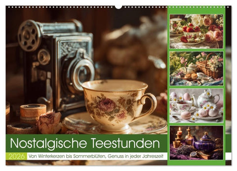 Nostalgische Teestunden (Wandkalender 2026 DIN A2 quer), CALVENDO Monatskalender