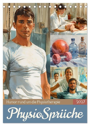 Physiosprüche (Tischkalender 2027 DIN A5 hoch), CALVENDO Monatskalender
