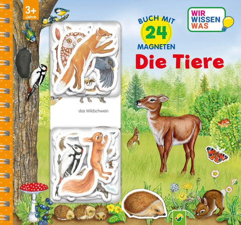 Magnetbuch Die Tiere - mit 24 Magneten