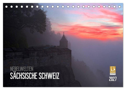 Nebelwelten Sächsische Schweiz (Tischkalender 2027 DIN A5 quer), CALVENDO Monatskalender