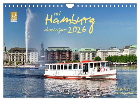 Mit Hamburg durchs Jahr 2026 (Wandkalender 2026 DIN A4 quer), CALVENDO Monatskalender
