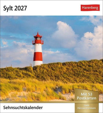 Sylt Sehnsuchtskalender 2027 - Wochenkalender mit 53 Postkarten