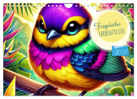 Tropische Farbenfreude (Wandkalender 2027 DIN A4 quer), CALVENDO Monatskalender