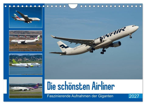 Die schönsten Airliner (Wandkalender 2027 DIN A4 quer), CALVENDO Monatskalender