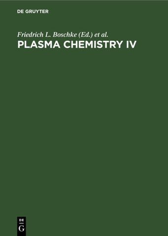 Plasma Chemistry IV
