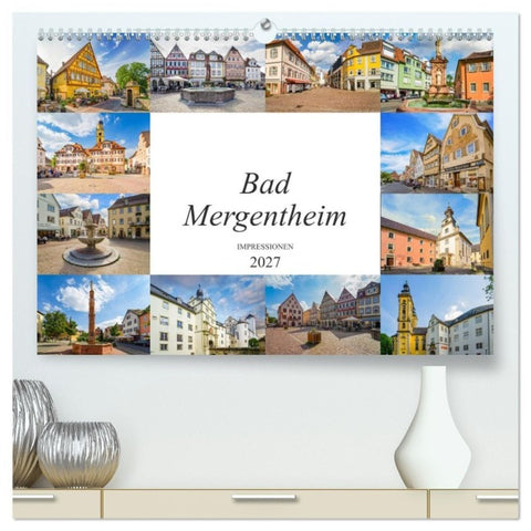 Bad Mergentheim Impressionen (hochwertiger Premium Wandkalender 2027 DIN A2 quer), Kunstdruck in Hochglanz