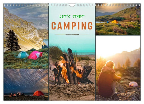 Let's start Camping (Wandkalender 2027 DIN A3 quer), CALVENDO Monatskalender