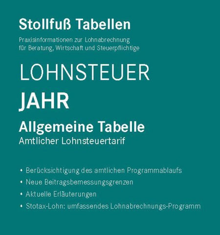 Tabelle, Lohnsteuer 2026 Jahr Sonderausgabe Juli
