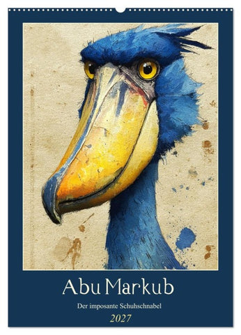 Abu Markub. Der imposante Schuhschnabel (Wandkalender 2027 DIN A2 hoch), CALVENDO Monatskalender