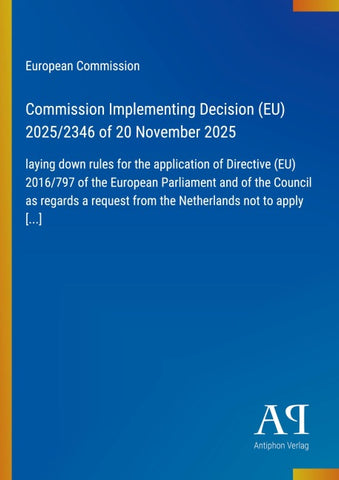 Commission Implementing Decision (EU) 2025/2346 of 20 November 2025
