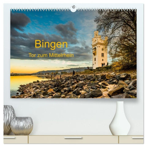 Bingen - Tor zum Mittelrhein (hochwertiger Premium Wandkalender 2027 DIN A2 quer), Kunstdruck in Hochglanz