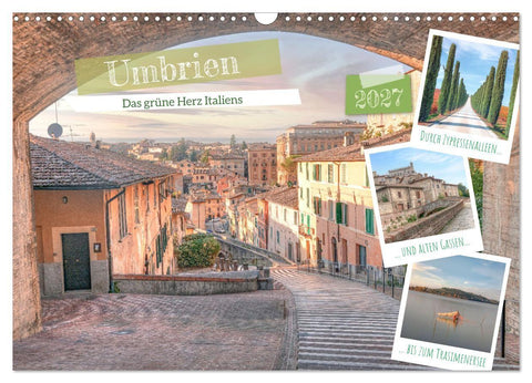 Umbrien - Das grüne Herz Italiens (Wandkalender 2027 DIN A3 quer), CALVENDO Monatskalender