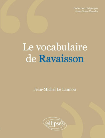 vocabulaire de Ravaisson (Le)