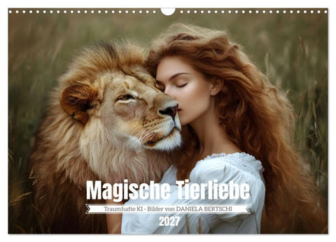 Magische Tierliebe (Wandkalender 2027 DIN A3 quer), CALVENDO Monatskalender